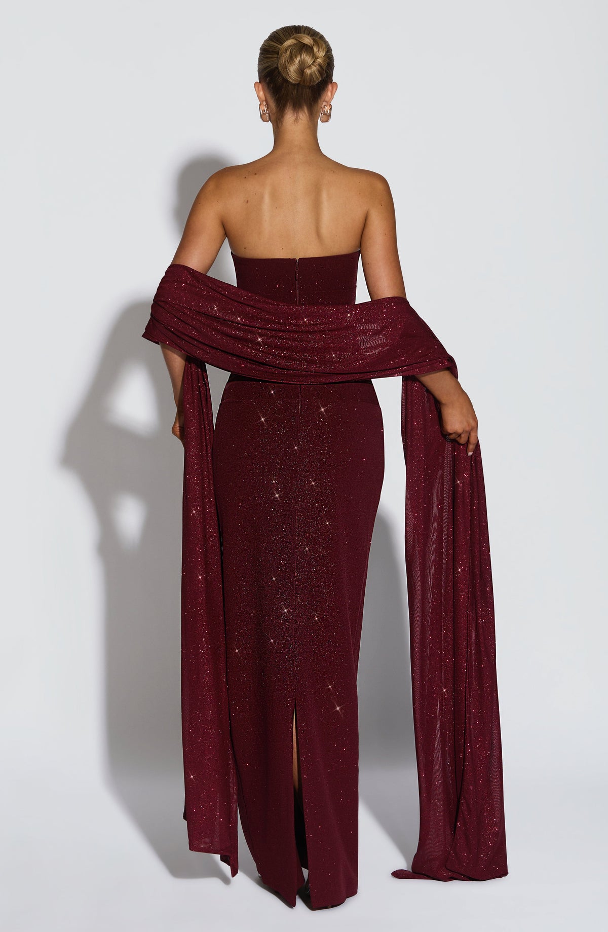 Sparkly Sequin Mermaid Prom Dress Strapless Bodycon Evening Gown